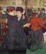 Henri de toulouse-lautrec Two Women Dancing at the Moulin Rouge Spain oil painting artist